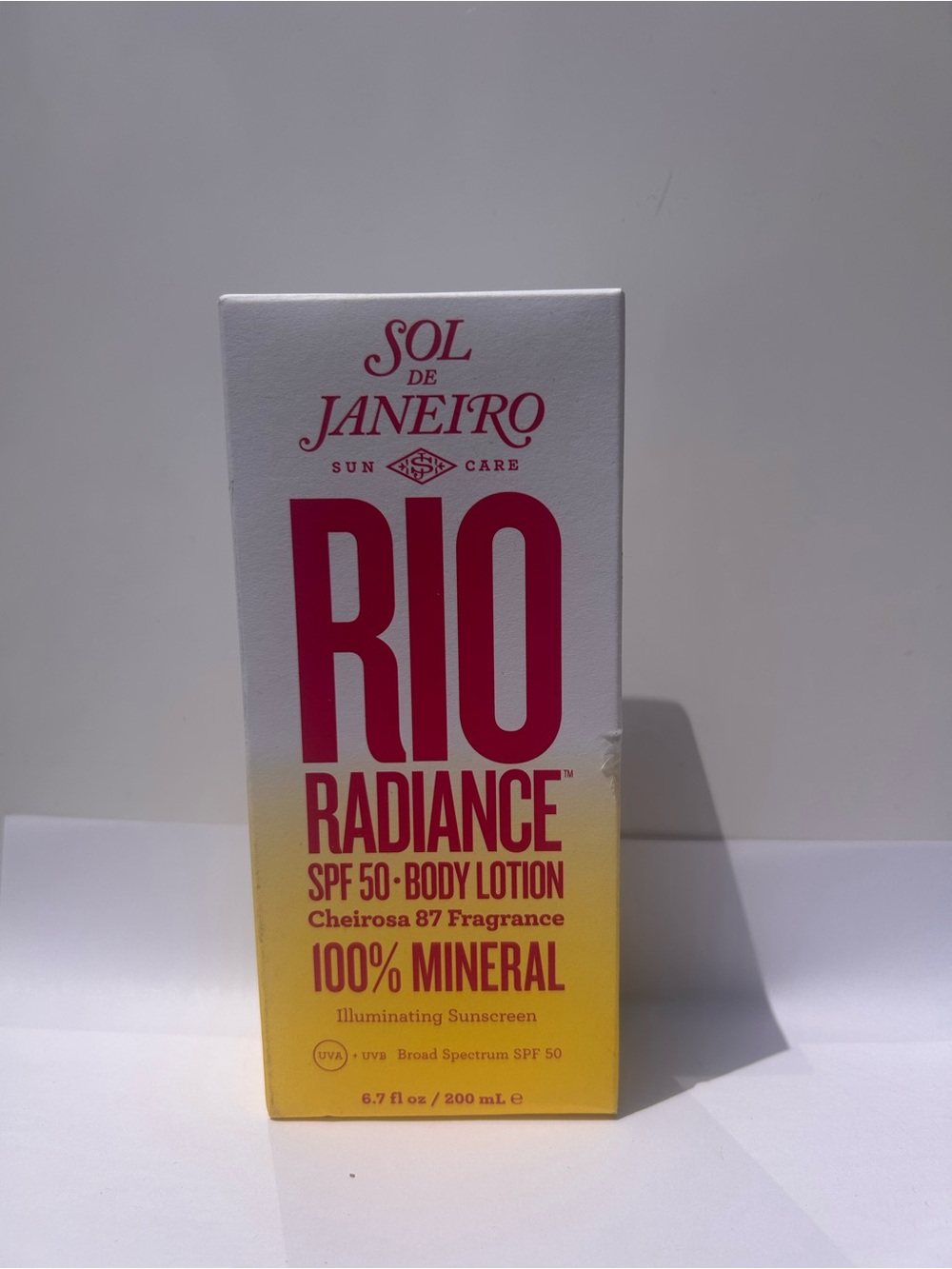 Sol de Janeiro Rio Radiance SPF 50 Body Lotion — Pink and Yellow Packaging
